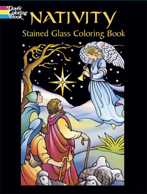 nativity stained glass coloring book