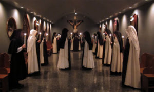 Sisters chanting Salve