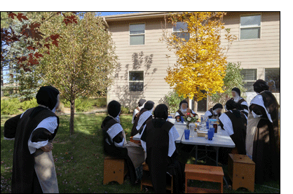 Picnic outside on All Saints Day