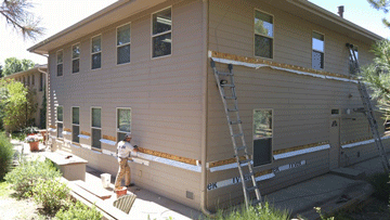 Adding extra insulation to the outside walls to the cold parts of the monastery