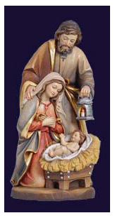 Holy Family Nativity with Crib statue