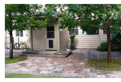 Our new patio just outside of our kitchen