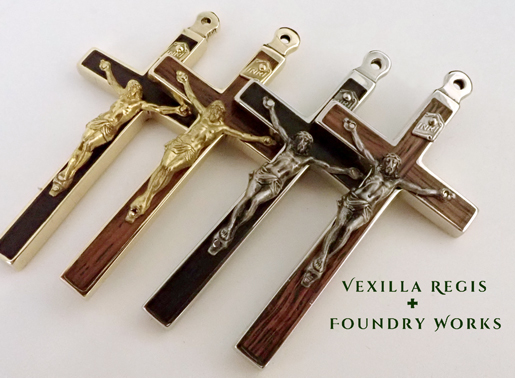 Sisters of Carmel: Wood Inlaid Crucifixes